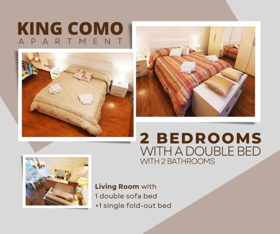 King Como Lake Center 9 Posti Letto- Grande Terrazza - 2 Bagni Privati Luaran gambar